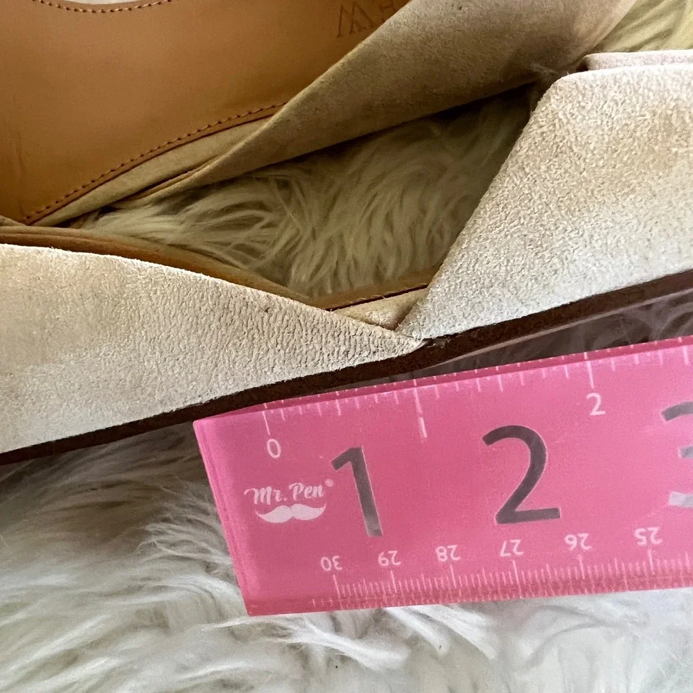 J.Crew Womens Suede d'Orsay Pointed Toe Flats Beige Sand Size 9